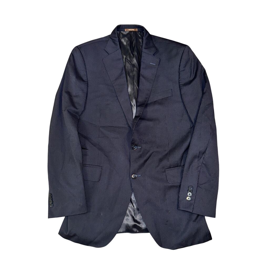 Peter Millar Blazer Men's Size 40T Blue Pinstripe 2 Button 100% Wool Pockets